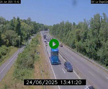 Webcam sur le périphérique de Nantes (N844) à hauteur de Porte de la Chapelle, au nord de la ville