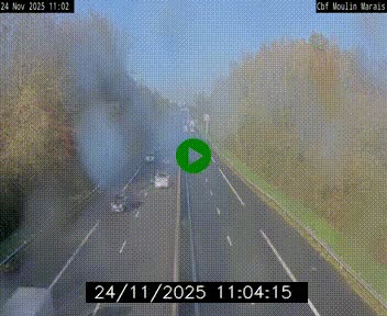 Webcam sur le périphérique de Nantes (N844) entre la Porte de Saint-Luce et la Porte d'Anjou, à l'est de la ville