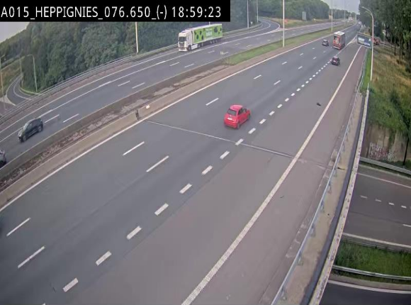 Webcam autoroute Belgique - Heppignies - E42 direction Namur - BK 76.4