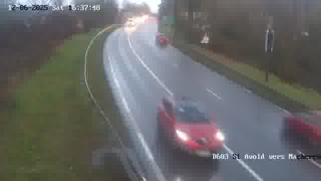 Webcam sur la D603 située à proximité de Saint-Avold. Vue orientée vers Macheren.