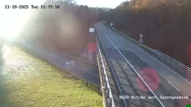 Webcam sur la D620, sur le contournement de Bitche. Vue orientée vers Sarreguemines