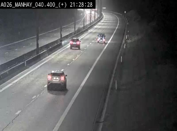Webcam autoroute A26/E25 à hauteur de Manhay, avant la jonction avec la N651 en direction de Luxembourg - BK 40.4