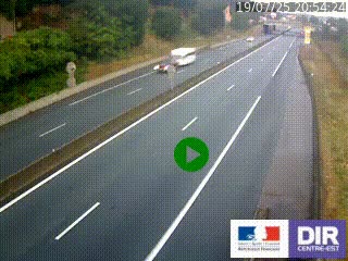 Caméra autoroutière sur l'A47 à hauteur de Givors, a proximité de Lyon. La webcam est orientée vers Lyon