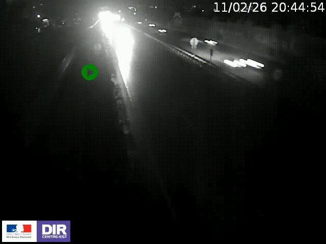 Webcam à Bron sur l'A43 à la jonction avec le boulevard périphérique de Lyon (D383). Vue orientée vers Lyon