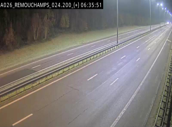 Webcam à hauteur de Spa entre la sortie Remouchamps et la sortie Stavelot. Vue orientée vers les Ardennes