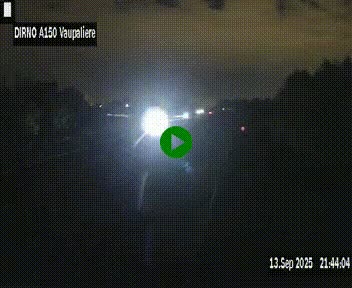 Webcam autoroute A150 à hauteur de La Vaupalière en périphérie de Rouen. Vue orientée vers Rouen