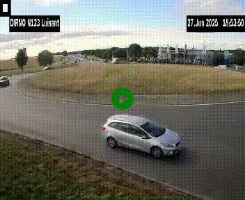 Webcam en périphérie de Chartres sur la N123, à hauteur de Luisant. Vue orientée vers Chartres