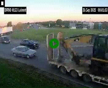 Webcam en périphérie de Chartres sur la N123, à hauteur de Luisant. Vue orientée vers Chartres