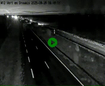 Webcam à hauteur de Vert-en-Drouais sur la N12, en périphérie de Dreux. Vue orientée vers Alençon
