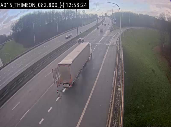 Caméra trafic Belgique - Thiméon - E42, jonction avec A54 (E420) direction La Louvière/Charleroi - BK 82.82