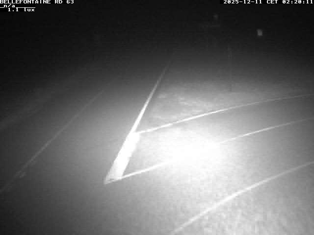 Webcam à Bellefontaine dans les Vosges à 552 mètres d'altitude sur la D63, à la jonction avec la D20A