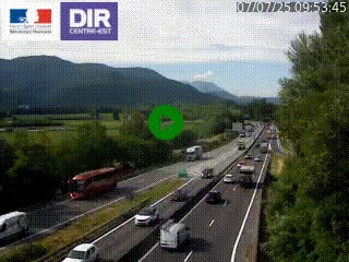 Caméra trafic à Meylan sur la Rocade-Sud de Grenoble en direction d'Aix-en-Provence