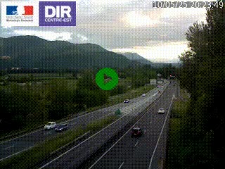 Caméra trafic à Meylan sur la Rocade-Sud de Grenoble en direction d'Aix-en-Provence