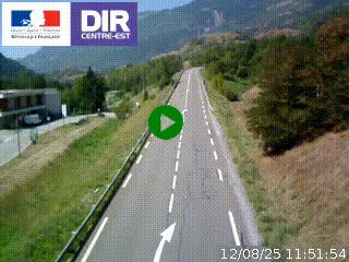 Web cam sur la N90 à Aime, en provenance de Bourg-Saint-Maurice et en direction d'Albertville
