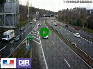 Caméra autoroute sur A6 - Valvert, près de Lyon, en direction de Paris, à hauteur de la sortie 36 Porte du Valvert
