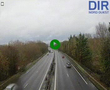 Webcam sur le périphérique de Caen (N814) à l'est de la ville, à Mondeville hauteur de la sortie 2, Presqu'île-Rives de l'Orne, au bout de l'autoroute A13