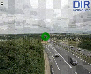 Webcam au début de l'A84 sur le périphérique Ouest de Caen (N814) à hauteur de la sortie 9, Porte de Bretagne