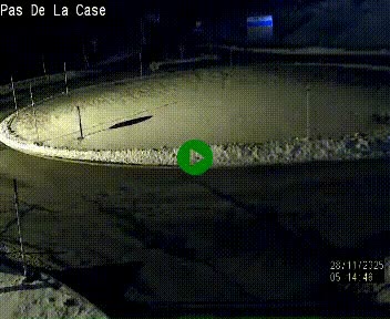 Webcam sur la N22 au niveau du poste frontière entre la France et Andorre à proximité de Pas de la Case à plus de 2000 mètres d'altitude