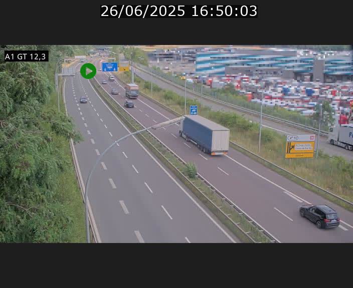 Traffic live webcam Luxembourg Senningerberg - A1 direction Allemagne - BK 12.3