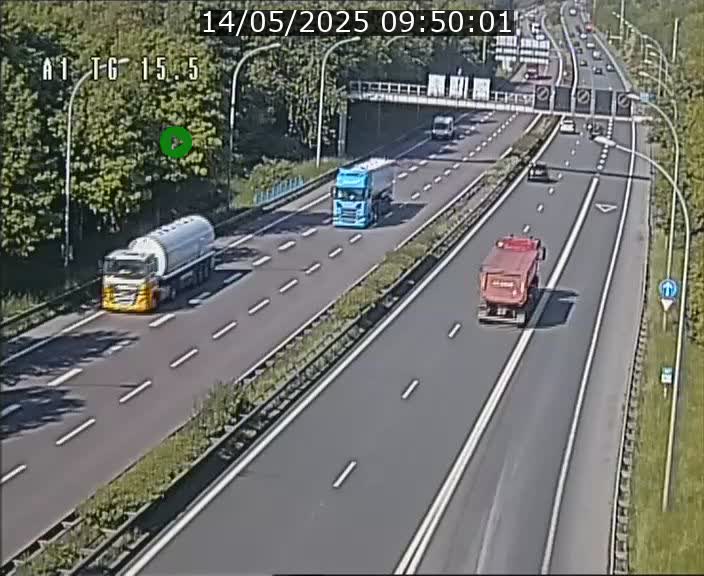 Traffic live webcam Luxembourg Munsbach - A1 direction Luxembourg - BK 15.5