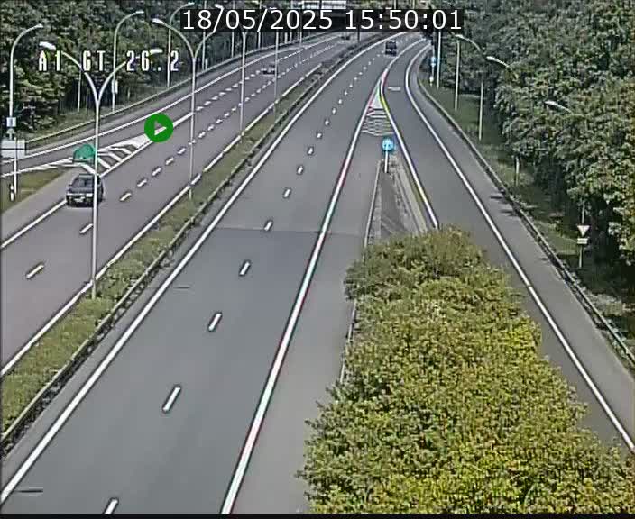 Traffic live webcam Luxembourg Grevenmacher - A1 direction Allemagne - BK 26.2