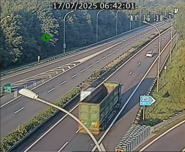 Traffic live webcam Luxembourg Grevenmacher - A1 direction Luxembourg - BK 30.1