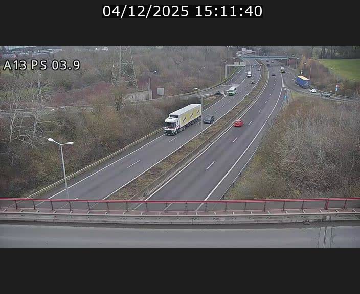 Traffic live webcam Luxembourg Differdange - A13 direction Esch-sur-Alzette - BK 3.9