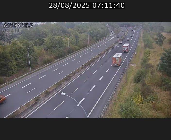 Traffic live webcam Luxembourg Frisange - A13 direction Allemagne - BK 26
