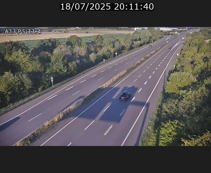 Webcam trafic sur A13 à hauteur de Mondorf-les-Bains en direction d'Altwies