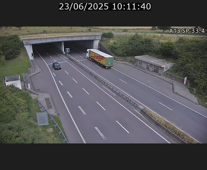Webcam trafic sur A13 à hauteur d'Altwies en direction de Mondorf-les-bains et en provenance de l'Allemagne