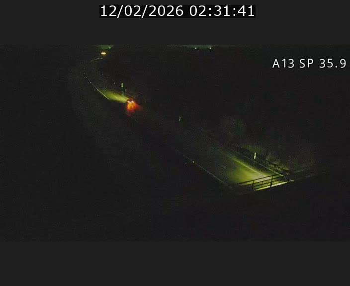 Webcam trafic sur A13 à l'entrée ouest du tunnel Markusbierg à Remerschen. Vue orientée vers Mondorf-les-Bains.