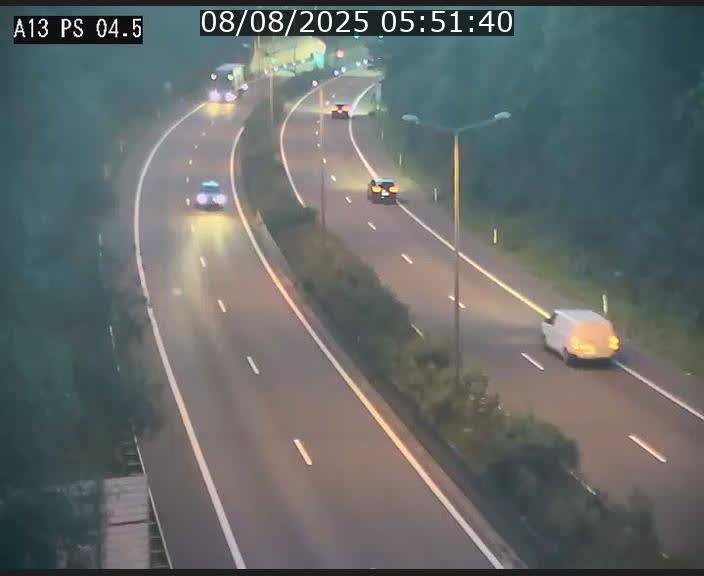 Traffic live webcam Luxembourg Differdange - A13 direction Esch-sur-Alzette - BK 4.5