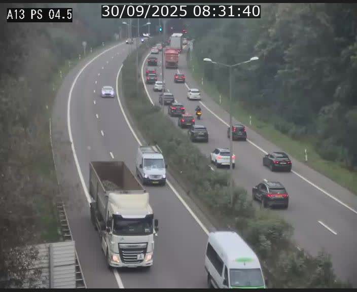 Traffic live webcam Luxembourg Differdange - A13 direction Esch-sur-Alzette - BK 4.5