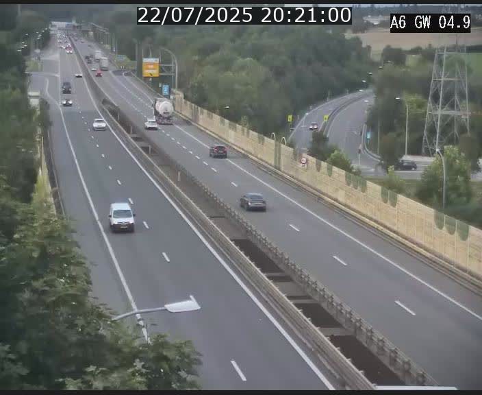 Traffic live webcam Luxembourg Croix de Cessange - A6 - BK 4.9 - direction Belgique
