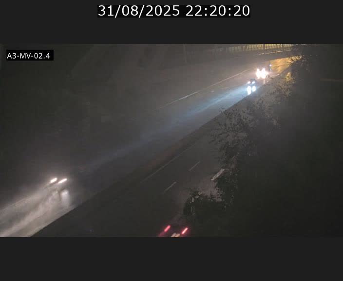 Webcam autoroute de la France (A3) au Luxembourg à Fentange, à proximité de la Croix de Gasperich. Vue orientée vers la Cloche d'Or