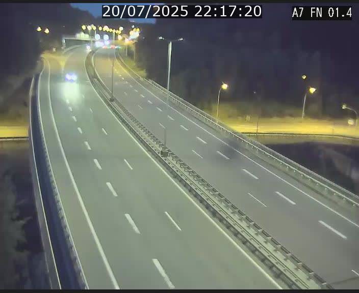Caméra autoroute Luxembourg A7 - Tunnel Stafelter - direction Echangeur Grünewald