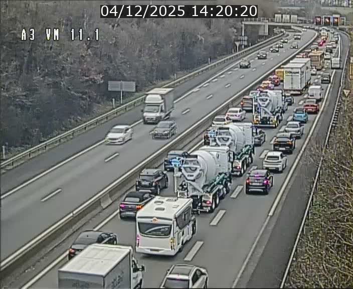 Webcam à la frontière franco-luxembourgeoise, avant la Croix de Bettembourg - BK 11.1 - direction Luxembourg-ville