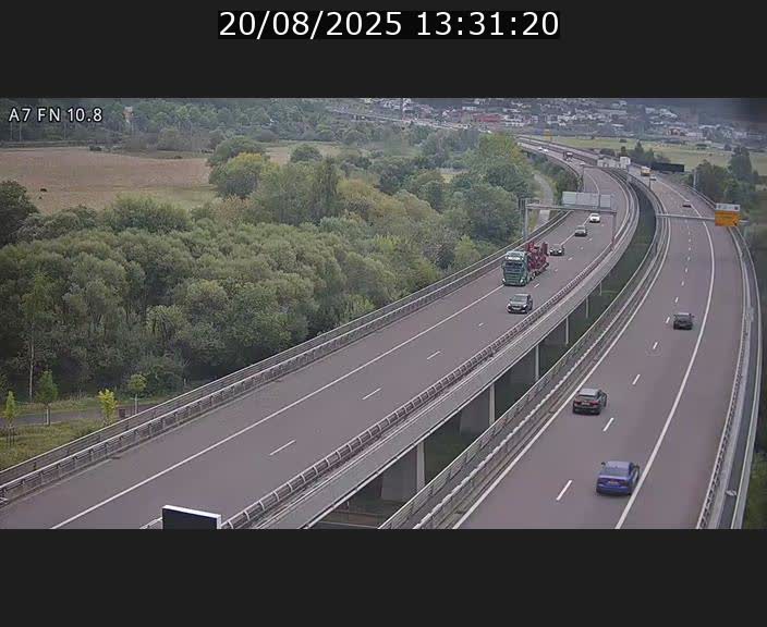 Caméra trafic Luxembourg - A7, Tunnel Gousselerbierg, sortie sud, direction rond-point Lorentzweiler (BK 10.8)