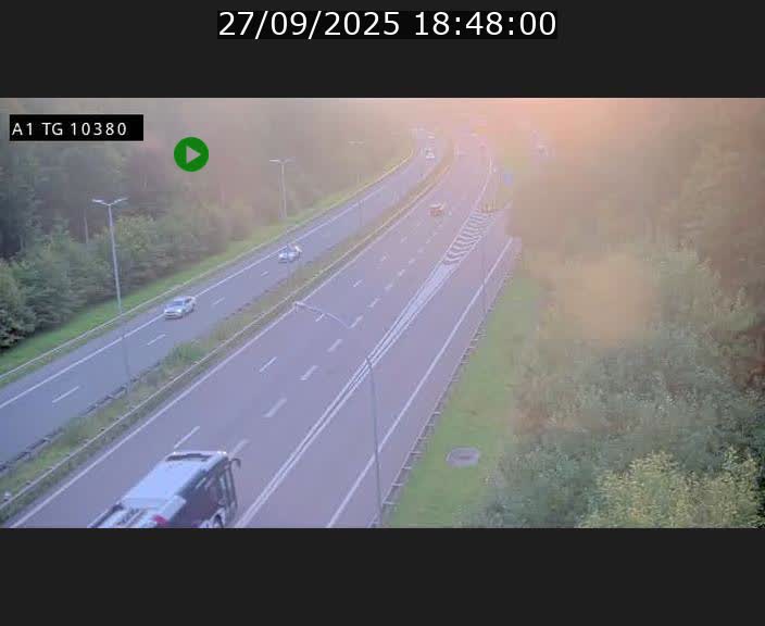 Traffic live webcam Luxembourg Senningerberg - A1 direction Luxembourg Kirchberg - BK 10.3