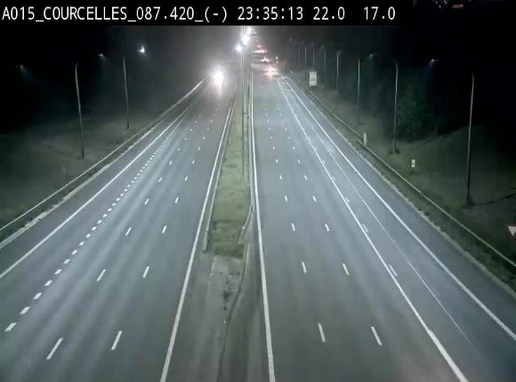 Webcam autoroute Belgique - Viesville - E42 direction Mons - BK 84.35