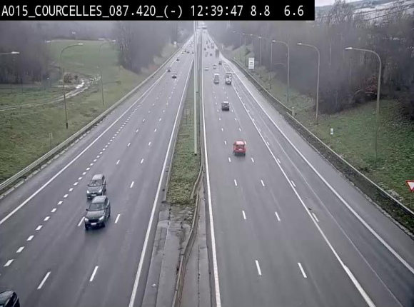 Webcam autoroute Belgique - Viesville - E42 direction Mons - BK 84.35