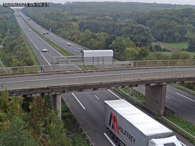 Caméra autoroute France - A31, Zoufftgen direction Luxembourg-ville, à la frontière entre la France et le Luxembourg