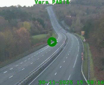 Caméra routière sur l'autoroute A20 à Bessines-sur-Gartempe. Vue orientée vers Paris