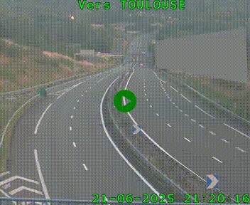 Caméra routière sur l'autoroute A20 à Noailles, en périphérie de Brive-la-Gaillarde. Vue orientée vers Toulouse
