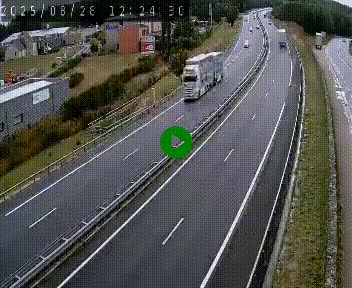 Caméra autoroute A75 à hauteur du col du rocher blanc en direction de Montpellier