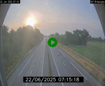 Webcam sur le périphérique de Rennes (N136) à hauteur du quartier Bréquigny, au sud de la ville