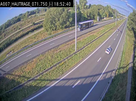 Webcam autoroute Belgique - Hautrage - E19 - BK 71.7