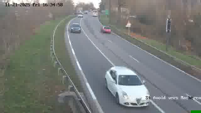 Webcam sur la D603 située à proximité de Saint-Avold. Vue orientée vers Macheren.