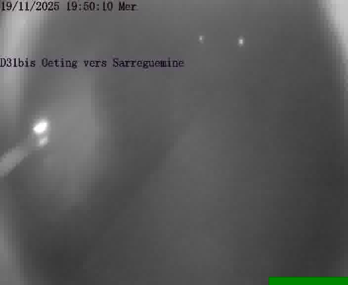 Webcam installée le long de D31bis (France) à Oeting, pointée vers Sarreguemines, utile pour suivre précisément les conditions de trafic.