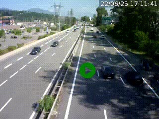 Caméra routière à hauteur des centres commerciaux et de la sortie 14 en direction d'Albertville
